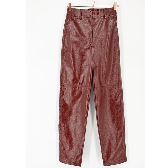 Aritzia Wilfred Faux Leather Funk Pant in Rustique - Picture 3 of 11